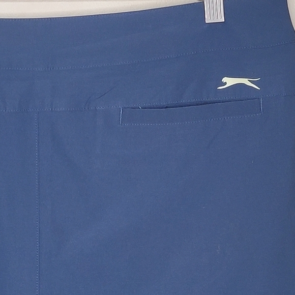 Slazenger | Blue-gray Golf Skort with Pale Yellow Trim Size 12 - Picture 3 of 6